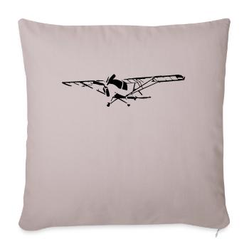 c42 Flugzeug Pilot Flieger Ultraleichtflugzeug UL - Sofakissenbezug 45 x 45 cm - helles Taupe - Vorne