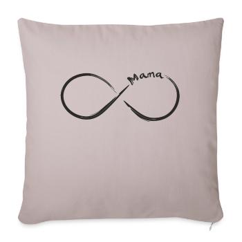 Unendlichkeit Mama - Sofakissenbezug 45 x 45 cm - helles Taupe - Vorne