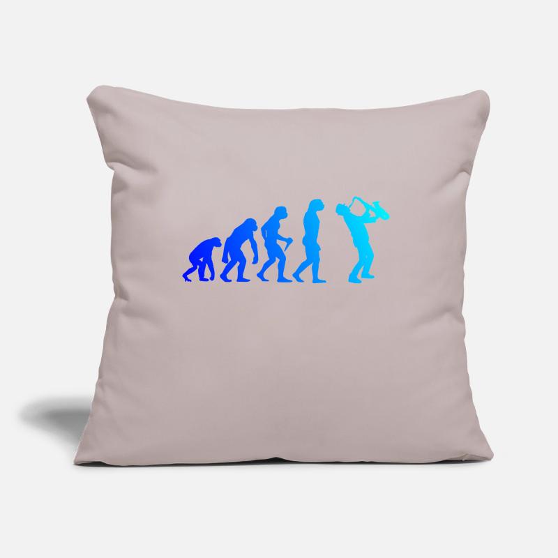 Saxophone Evolution Saxophonist Sax Men Boys Sofa pillowcase 17,3'' x 17,3'' (45 x 45 cm)