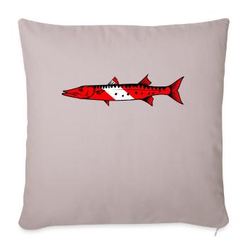 Barracuda par Scuba.Style - Housse de coussin décorative 45 x 45 cm - taupe clair - Devant
