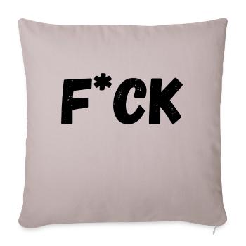 F*ck - Sofakissenbezug 45 x 45 cm - helles Taupe - Vorne