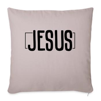 Jésus - Housse de coussin décorative 45 x 45 cm - taupe clair - Devant