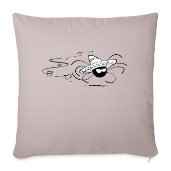 Beth die Spinne - Spider Gonzales - Sofakissenbezug 45 x 45 cm - helles Taupe - Vorne