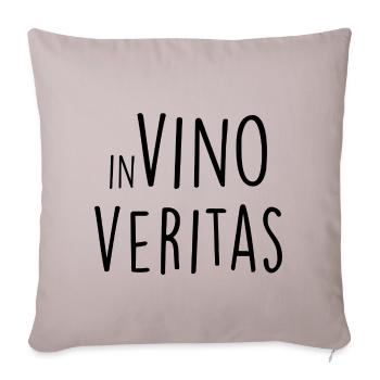in vino veritas - Sofakissenbezug 45 x 45 cm - helles Taupe - Vorne