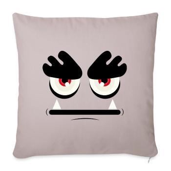 Visage de monstre - Housse de coussin décorative 45 x 45 cm - taupe clair - Devant