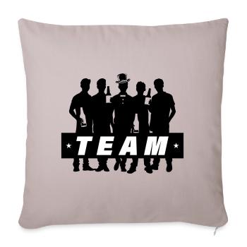 Équipe de palefrenier Bachelor Bachelor - Housse de coussin décorative 45 x 45 cm - taupe clair - Devant