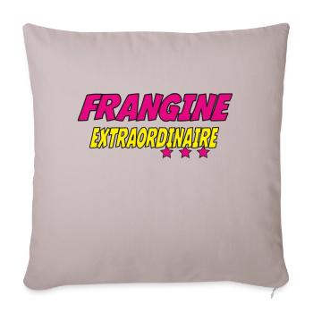 FRANGINE EXTRAORDINAIRE - Housse de coussin décorative 45 x 45 cm - taupe clair - Devant