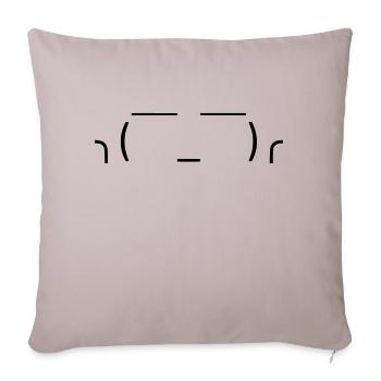 Just let it go! 🤷‍♂️ - Sofa pillowcase 17,3'' x 17,3'' (45 x 45 cm) - light taupe - Front
