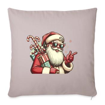 santa fun 2 - Housse de coussin décorative 45 x 45 cm - taupe clair - Devant