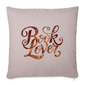 Book Lover Reading Books Typography - Sofa pillowcase 17,3'' x 17,3'' (45 x 45 cm) - light taupe - Front