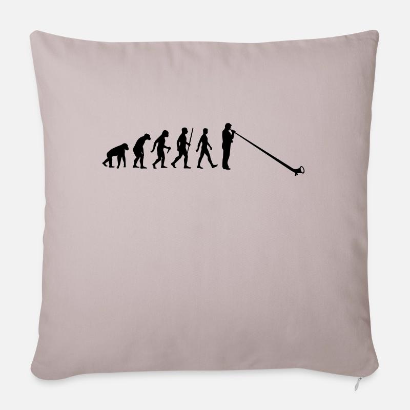 Evolution Alpenhorn - Sofakissenbezug 45 x 45 cm - helles Taupe
