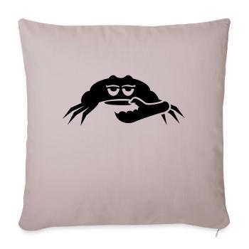 Krabbe / crab (1c) - Sofakissenbezug 45 x 45 cm - helles Taupe - Vorne