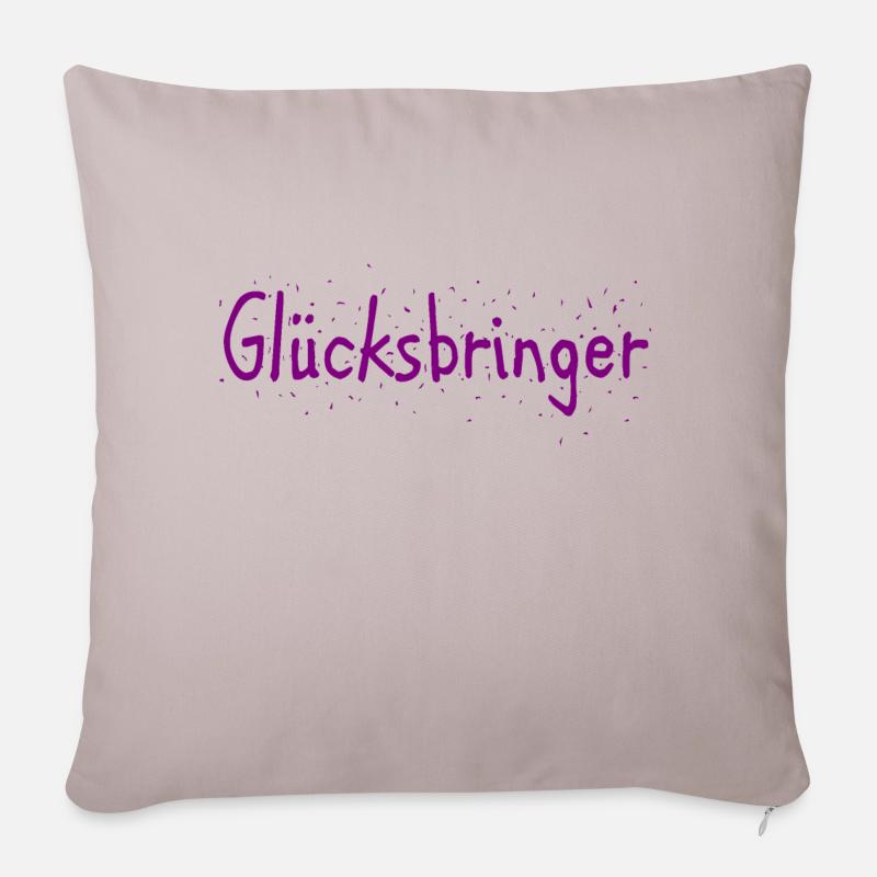 Glücksbringer - Sofakissenbezug 45 x 45 cm - helles Taupe