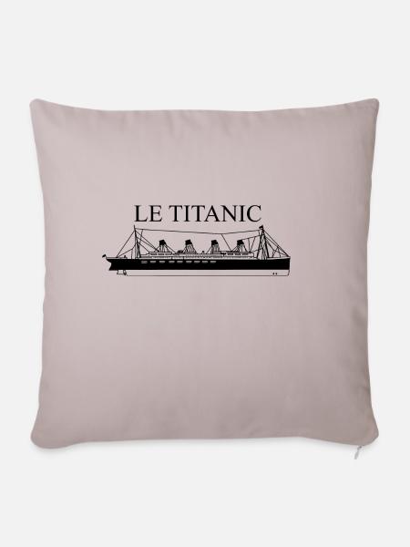 Schiff der Titanic - Sofakissenbezug 45 x 45 cm - helles Taupe