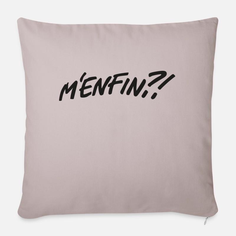 Menfin2 - Housse de coussin décorative 45 x 45 cm - taupe clair