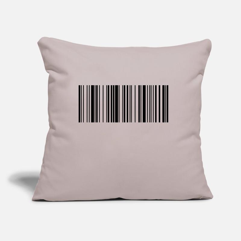 Un code Scannen EAN dénudé 1c Housse de coussin décorative 45 x 45 cm