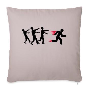 Run From Zombies - Sofa pillowcase 17,3'' x 17,3'' (45 x 45 cm) - light taupe - Front