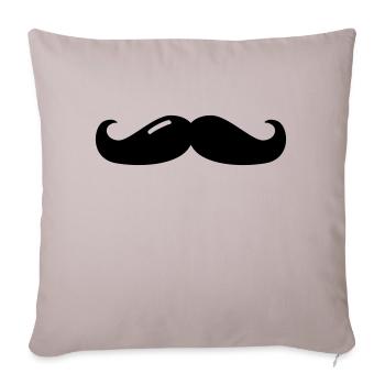 mustache - mustache - beard - beard - Sofa pillowcase 17,3'' x 17,3'' (45 x 45 cm) - light taupe - Front