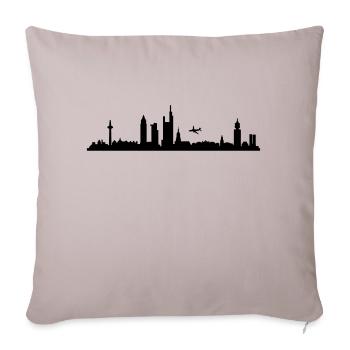 Skyline Frankfurt - Sofakissenbezug 45 x 45 cm - helles Taupe - Vorne