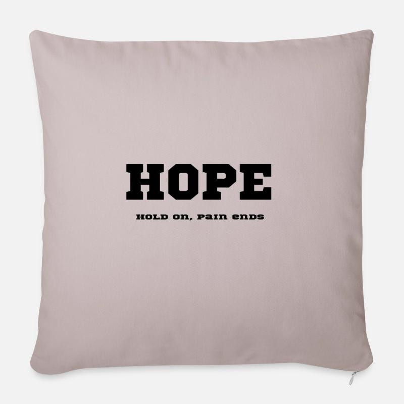 Hope - Sofakissenbezug 45 x 45 cm - helles Taupe