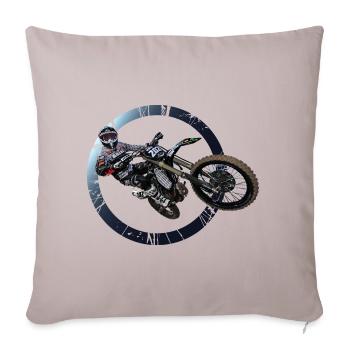 Motocross - Housse de coussin décorative 45 x 45 cm - taupe clair - Devant