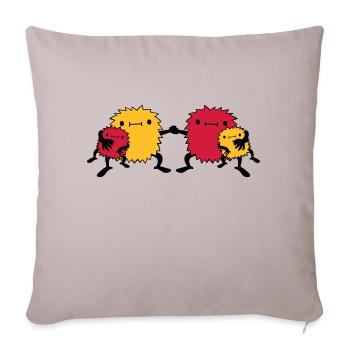4 Monster Family - Sofa pillowcase 17,3'' x 17,3'' (45 x 45 cm) - light taupe - Front