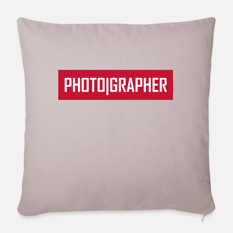 Photographer - Sofakissenbezug 45 x 45 cm - helles Taupe