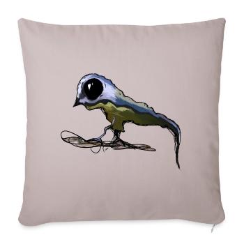 Blaumeise Zombie - Sofakissenbezug 45 x 45 cm - helles Taupe - Vorne