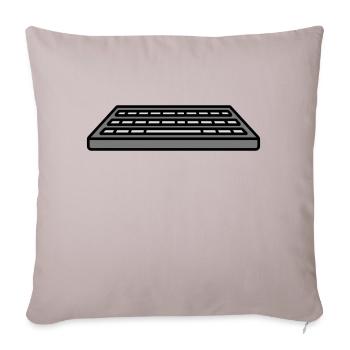 Tastatur Eingabe Computer Design - Sofakissenbezug 45 x 45 cm - helles Taupe - Vorne