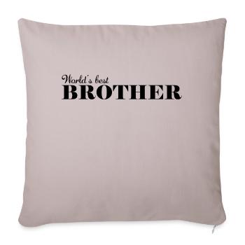Meilleur frère du monde - Housse de coussin décorative 45 x 45 cm - taupe clair - Devant