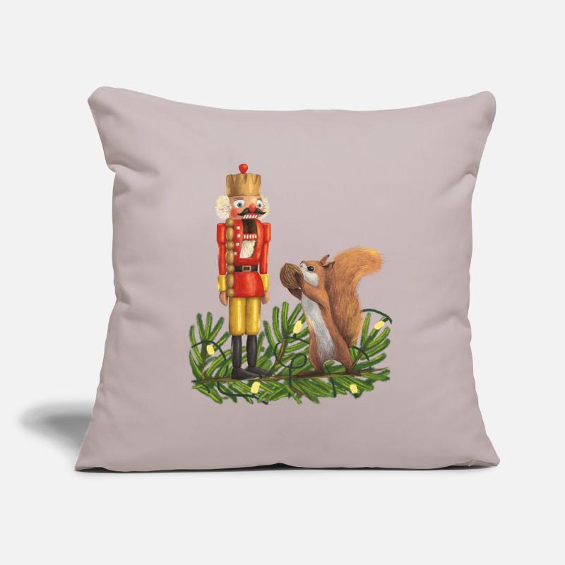 Nutcracker and squirrel Sofa pillowcase 17,3'' x 17,3'' (45 x 45 cm)