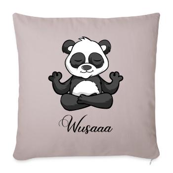 Auszeit Durchatmen Wusaaa Panda - Sofakissenbezug 45 x 45 cm - helles Taupe - Vorne