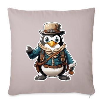 Lederhosen / Animal / Traditional costume / Tradition / Penguin - Sofa pillowcase 17,3'' x 17,3'' (45 x 45 cm) - light taupe - Front