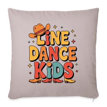 Line Dance Kids Kids Dancing Line Dance - Sofa pillowcase 17,3'' x 17,3'' (45 x 45 cm) - light taupe - Front