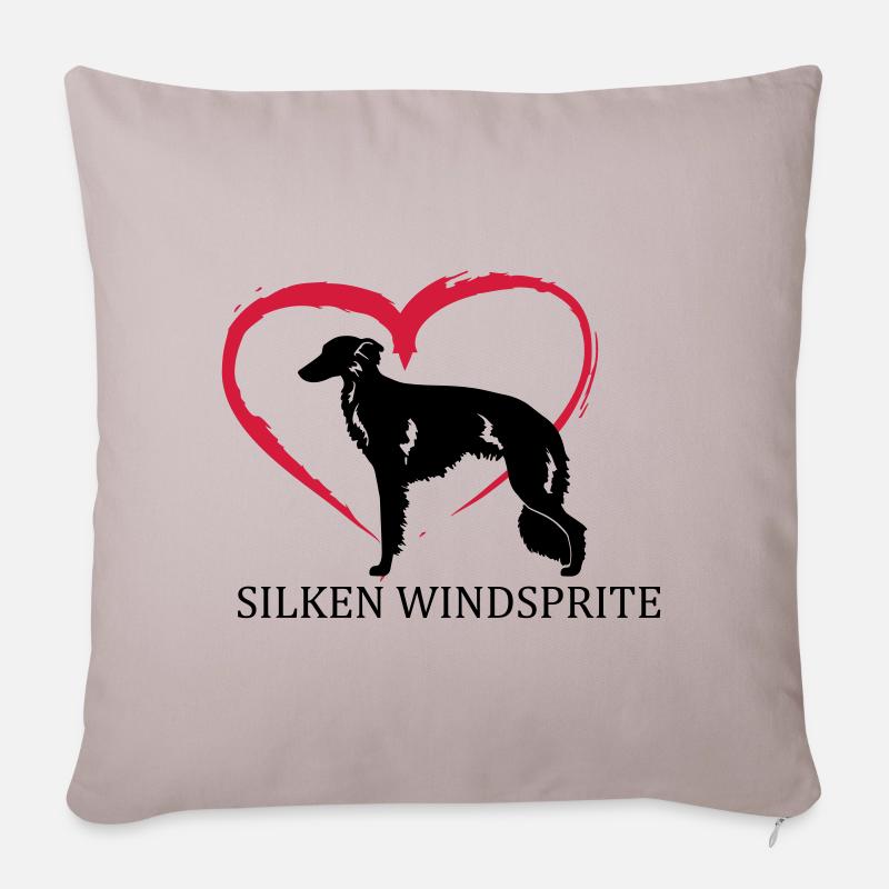 Silken Windsprite Herz - Sofakissenbezug 45 x 45 cm - helles Taupe