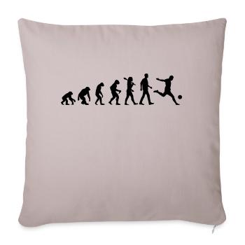 Evolution of Soccer - Sofakissenbezug 45 x 45 cm - helles Taupe - Vorne