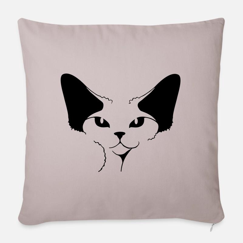 DEVON REX - Housse de coussin décorative 45 x 45 cm - taupe clair