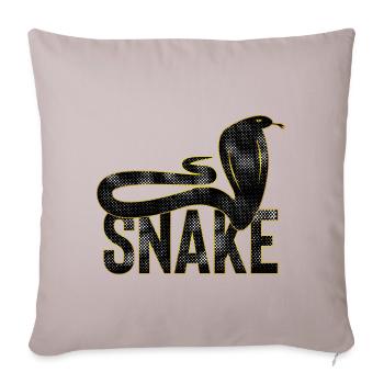 Snake,Snake - Sofa pillowcase 17,3'' x 17,3'' (45 x 45 cm) - light taupe - Front