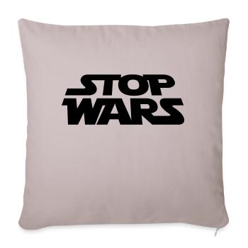 stop wars - Sofakissenbezug 45 x 45 cm - helles Taupe - Vorne