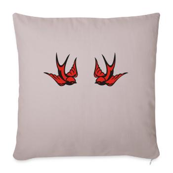swallow - Sofa pillowcase 17,3'' x 17,3'' (45 x 45 cm) - light taupe - Front