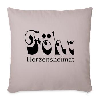 Heart's home island Föhr - Sofa pillowcase 17,3'' x 17,3'' (45 x 45 cm) - light taupe - Front