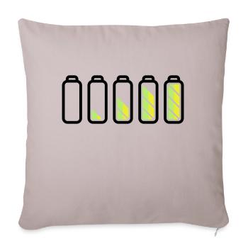 battery_loading - Sofa pillowcase 17,3'' x 17,3'' (45 x 45 cm) - light taupe - Front