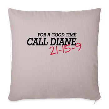 For a good time, call DIANE: - Sofakissenbezug 45 x 45 cm - helles Taupe - Vorne