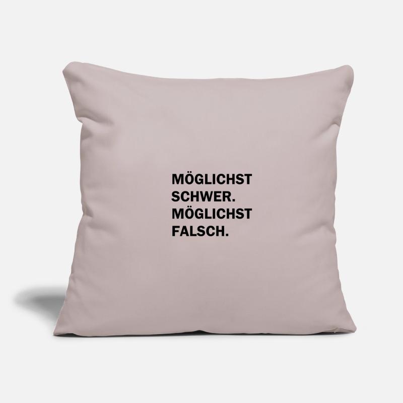 As difficult as possible As wrong as possible Sofa pillowcase 17,3'' x 17,3'' (45 x 45 cm)