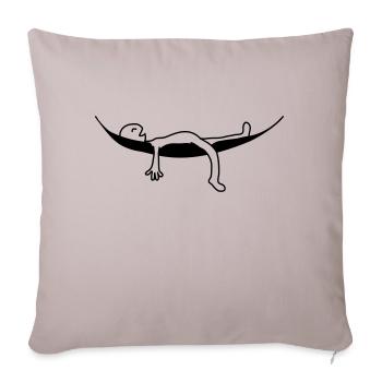Sommeil de vacances confortable hamac - Housse de coussin décorative 45 x 45 cm - taupe clair - Devant