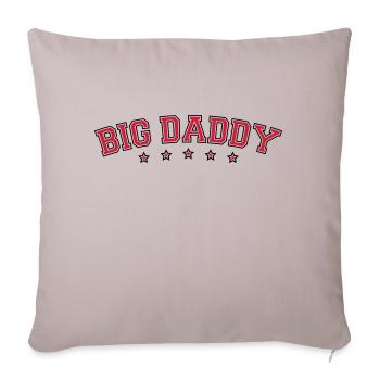 Father's day logo Big Daddy hero dad Vater - Sofa pillowcase 17,3'' x 17,3'' (45 x 45 cm) - light taupe - Front