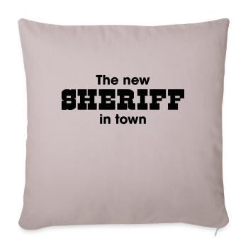 le nouveau shérif en ville - Housse de coussin décorative 45 x 45 cm - taupe clair - Devant