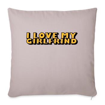ilovemygirlfrind_2c - Housse de coussin décorative 45 x 45 cm - taupe clair - Devant
