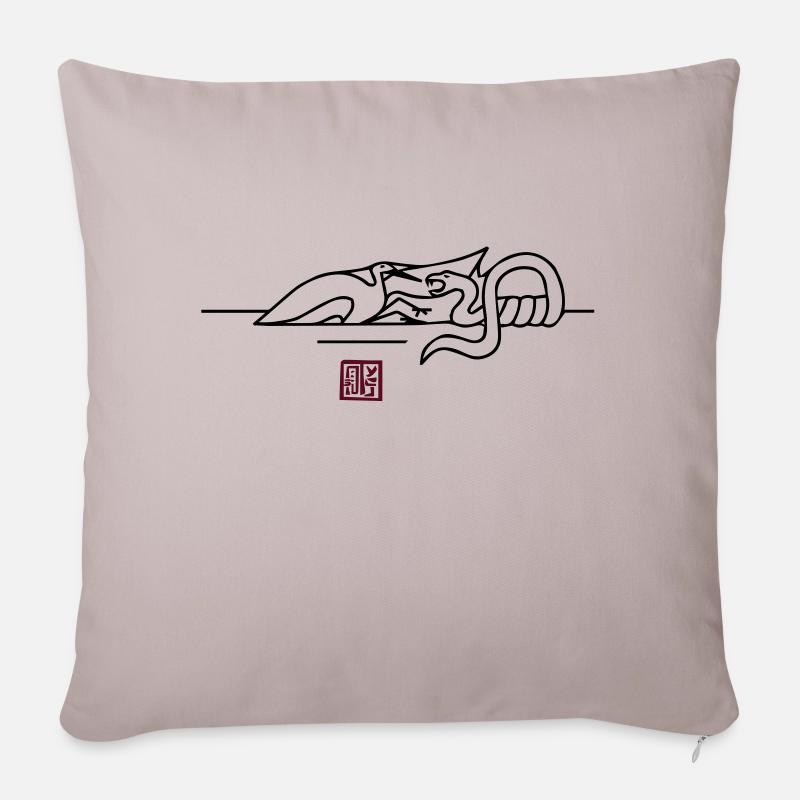 epic wingtsun crane snake battle - Sofakissenbezug 45 x 45 cm - helles Taupe