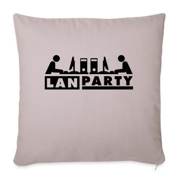 lan_party___f1 - Sofa pillowcase 17,3'' x 17,3'' (45 x 45 cm) - light taupe - Front